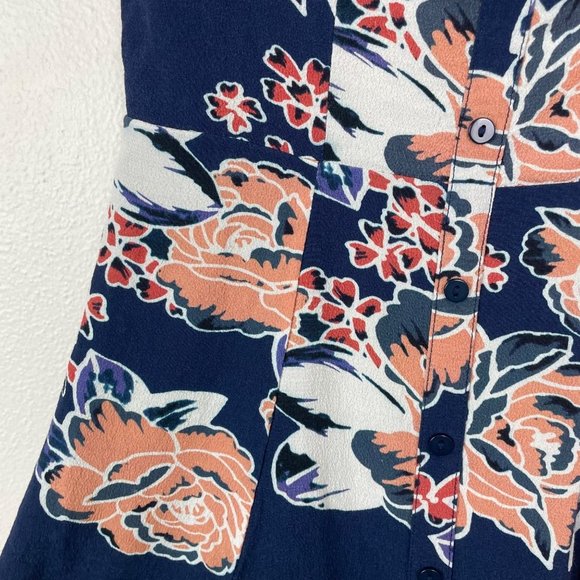 Lovers + Friends Woman's Sz XS Blue Vineyard Floral Off the Shoulder Dress - Picture 5 of 12